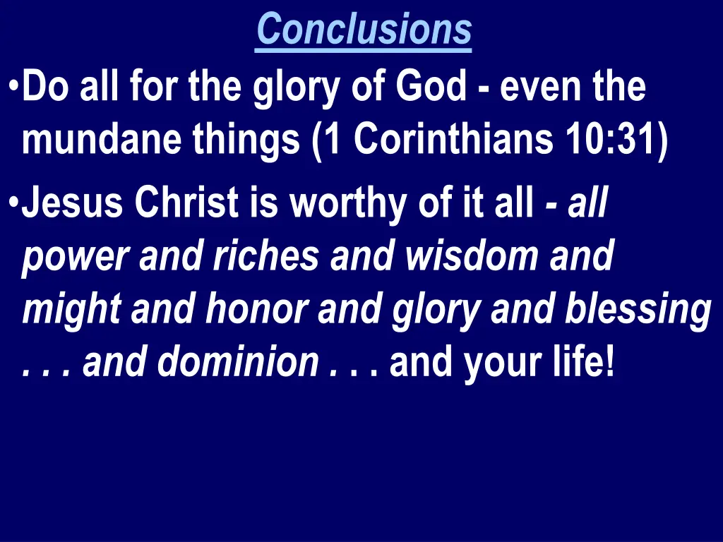 conclusions 1