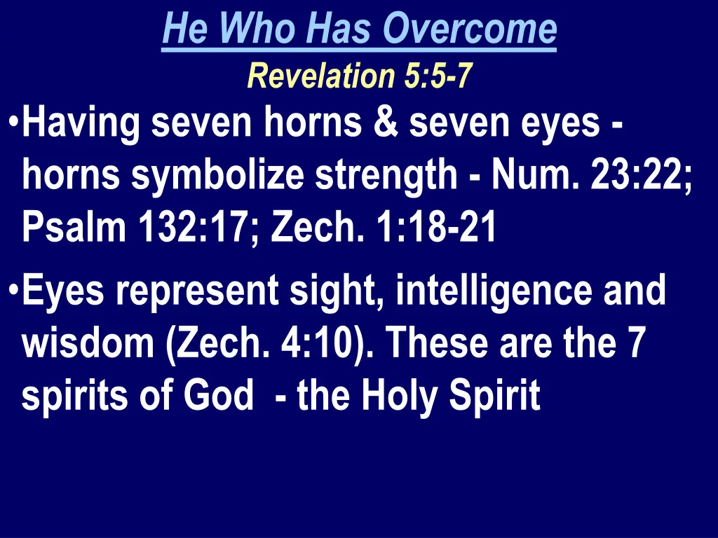 he who has overcome revelation 5 5 7 having seven
