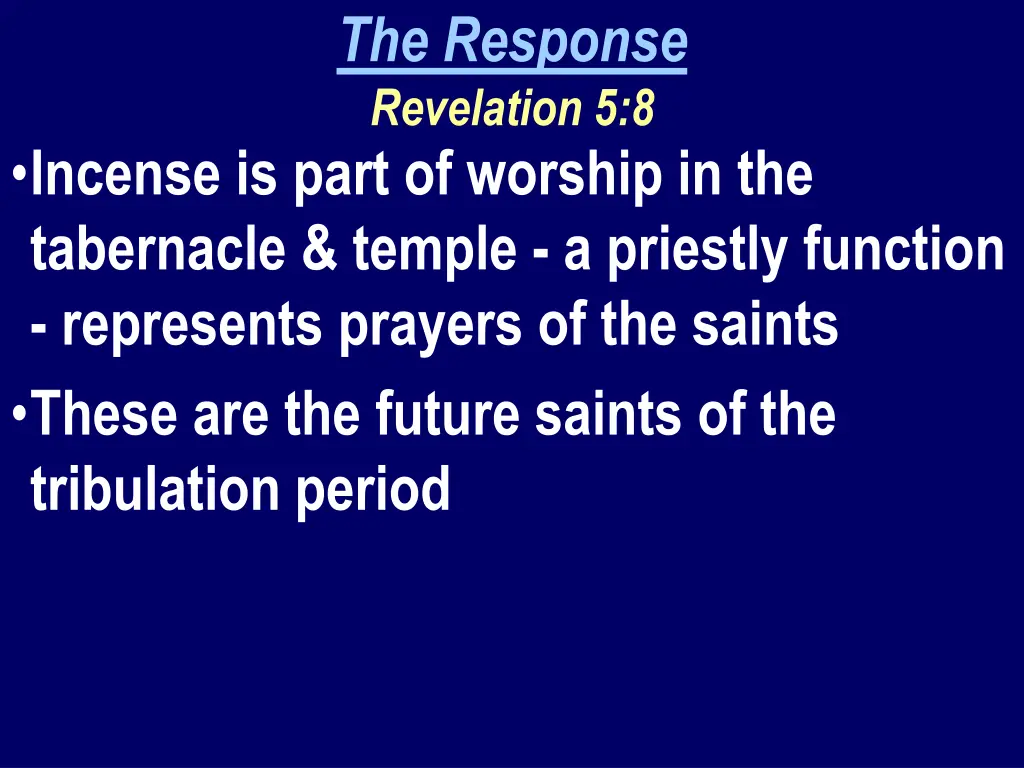 the response revelation 5 8 1