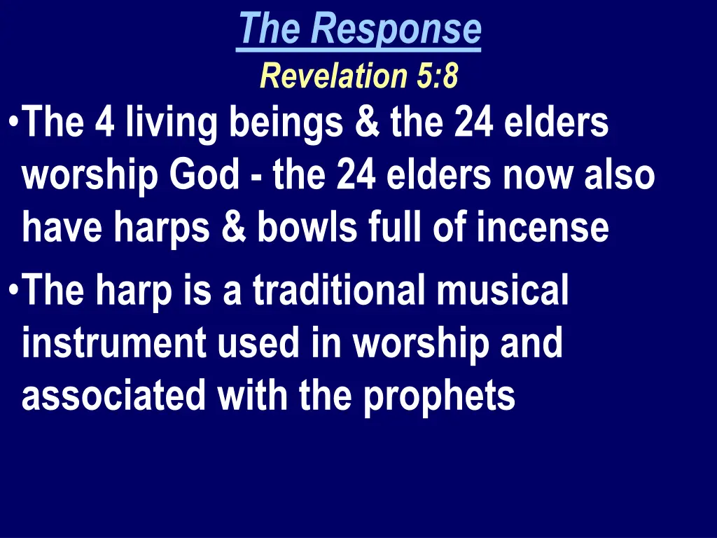 the response revelation 5 8