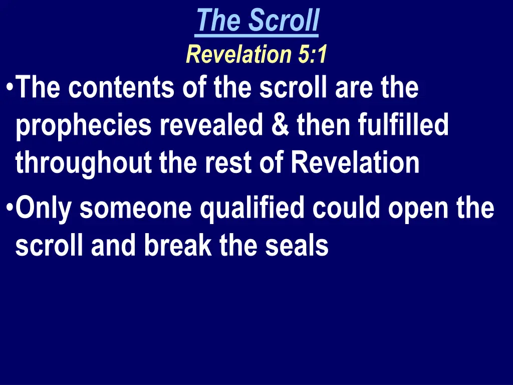 the scroll revelation 5 1 1