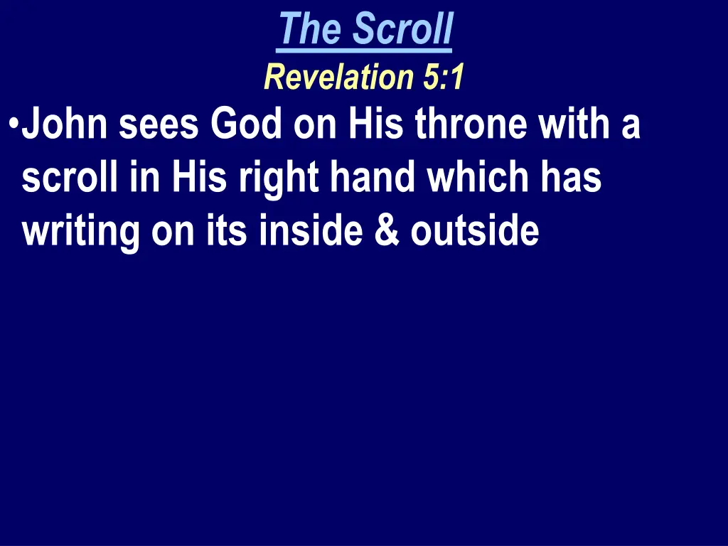 the scroll revelation 5 1