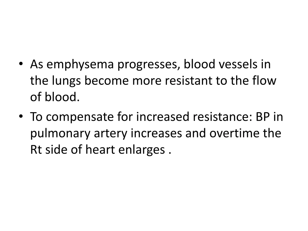as emphysema progresses blood vessels