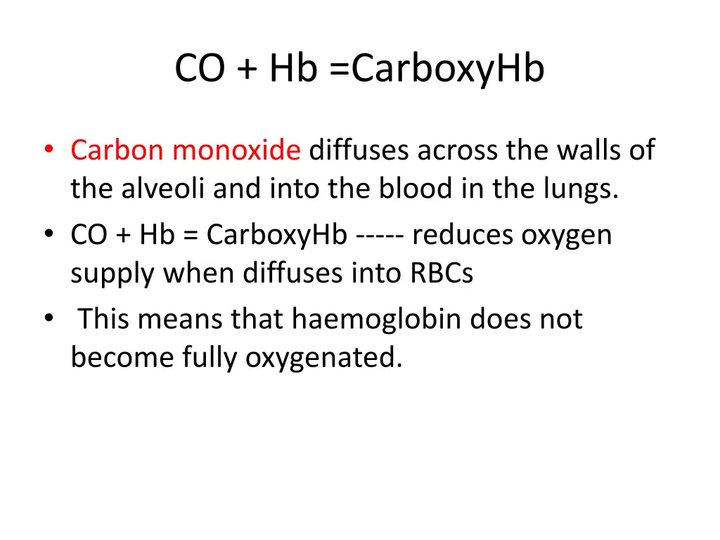 co hb carboxyhb