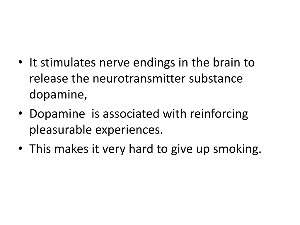 it stimulates nerve endings in the brain