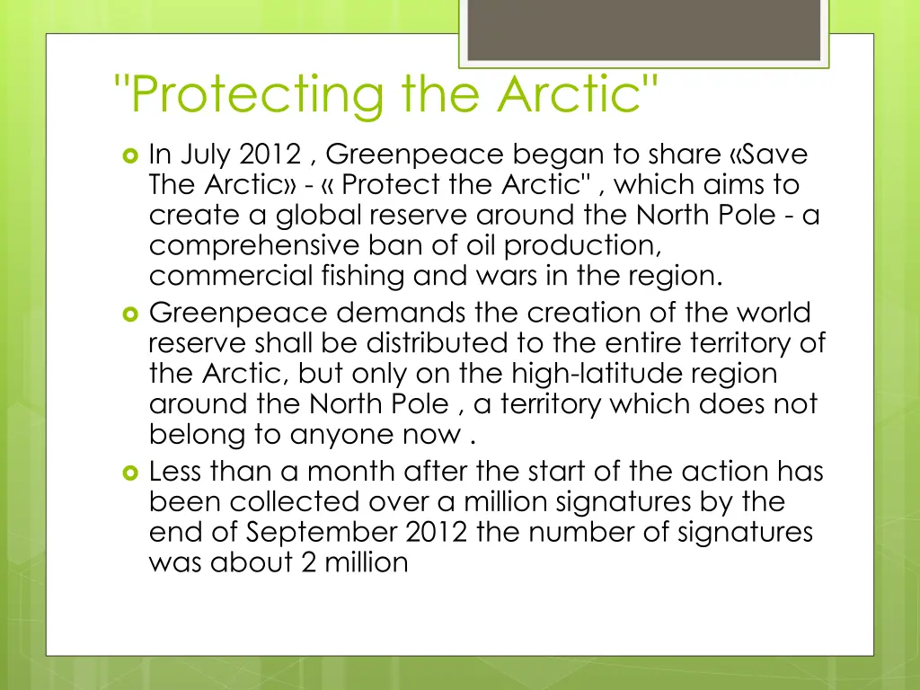 protecting the arctic