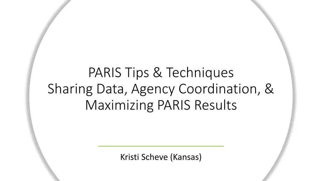paris tips techniques sharing data agency