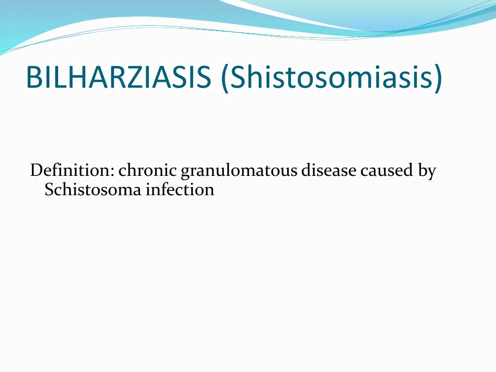 bilharziasis shistosomiasis