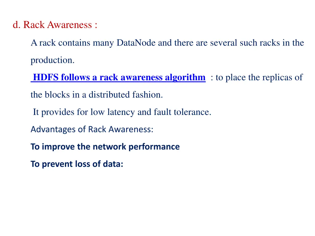 d rack awareness
