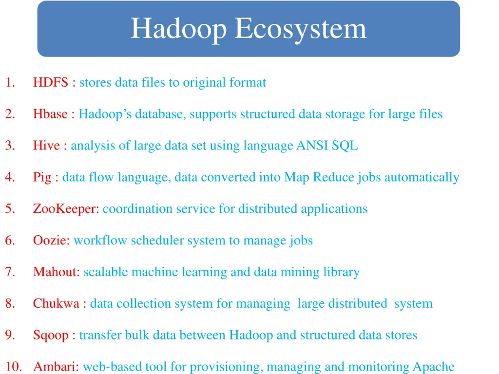 hadoop ecosystem