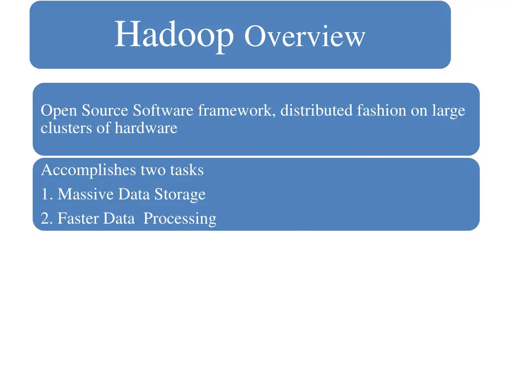 hadoop overview