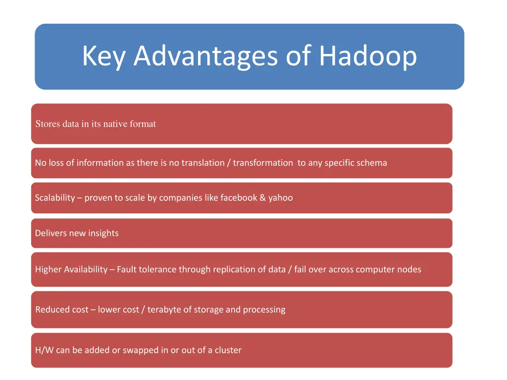 key advantages of hadoop