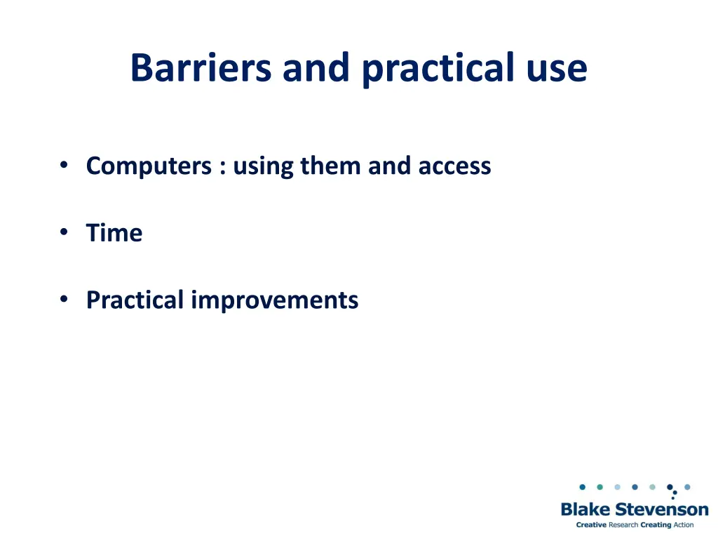 barriers and practical use