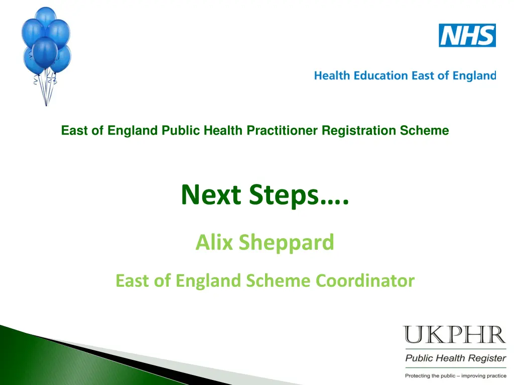 east of england public health practitioner