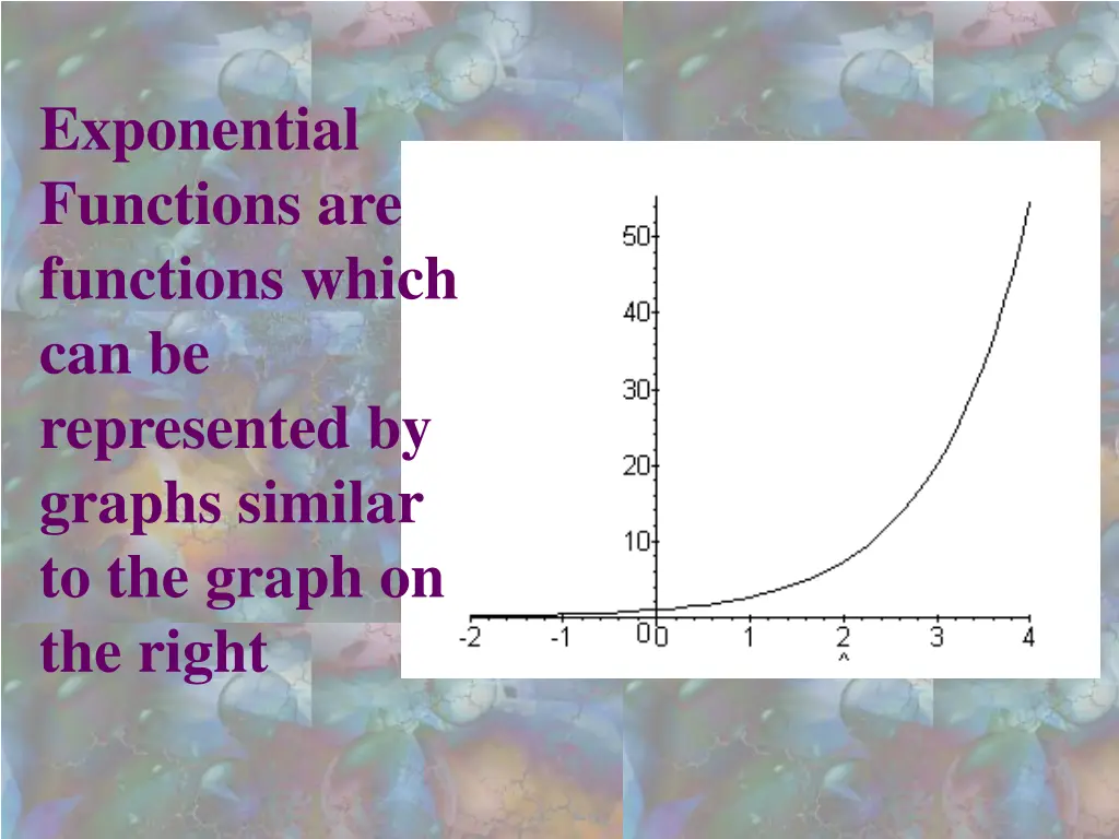 exponential functions are functions which