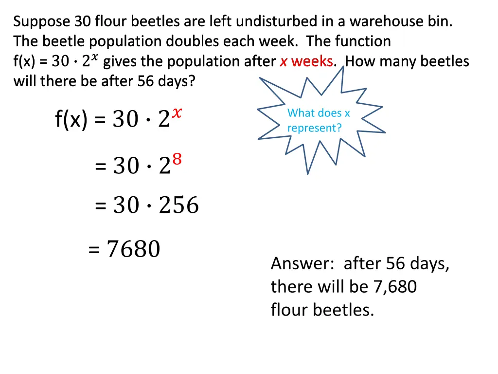 suppose 30 flour beetles are left undisturbed