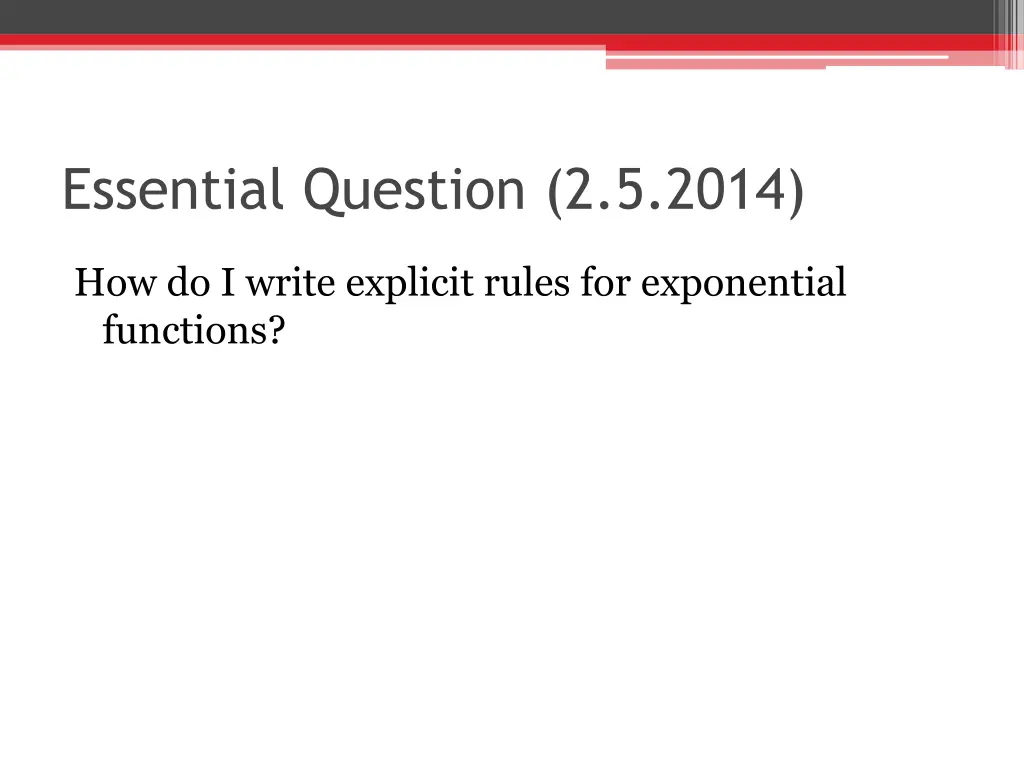 essential question 2 5 2014