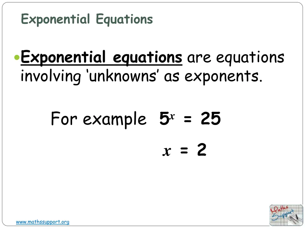 exponential equations