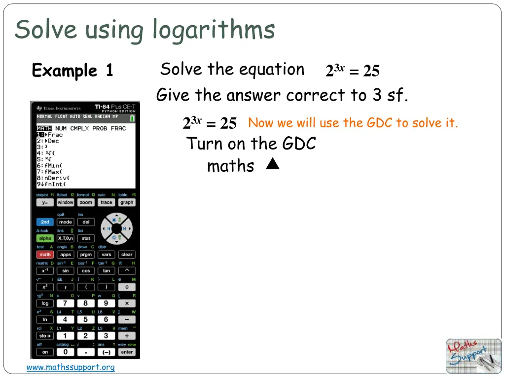 solve using logarithms 2