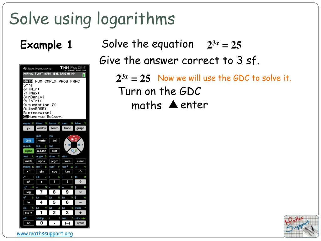 solve using logarithms 3