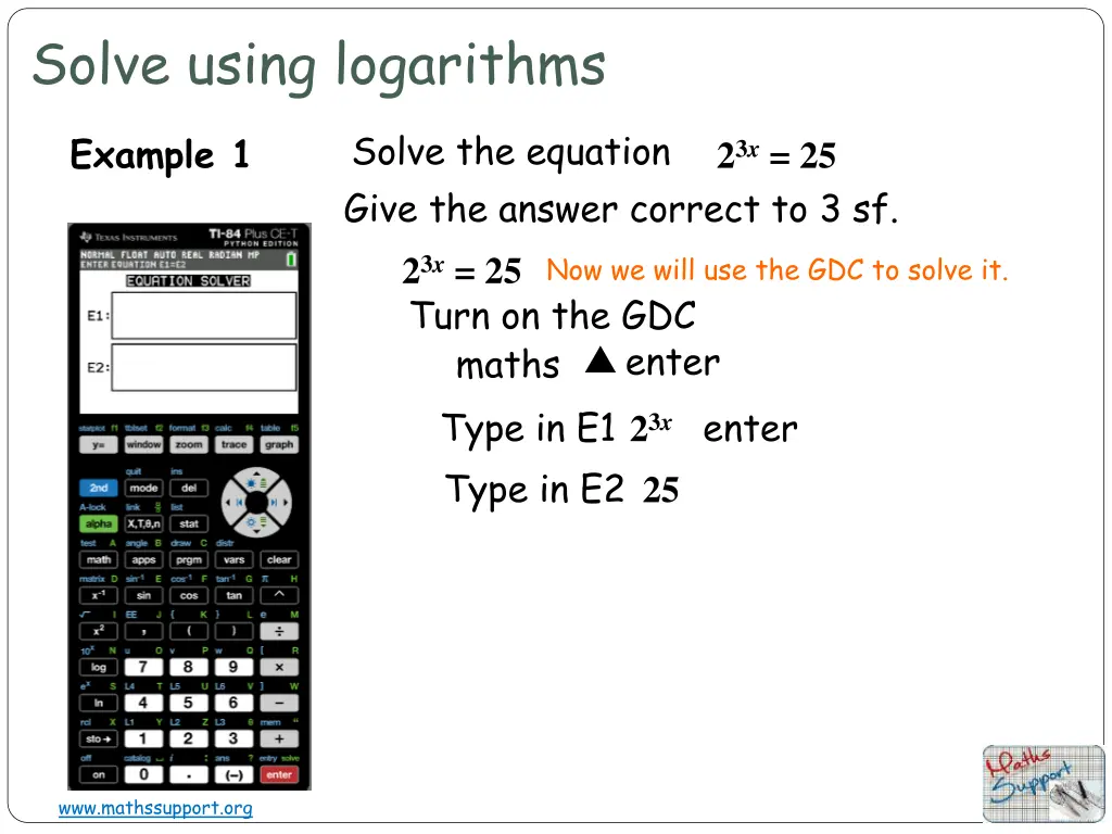 solve using logarithms 4