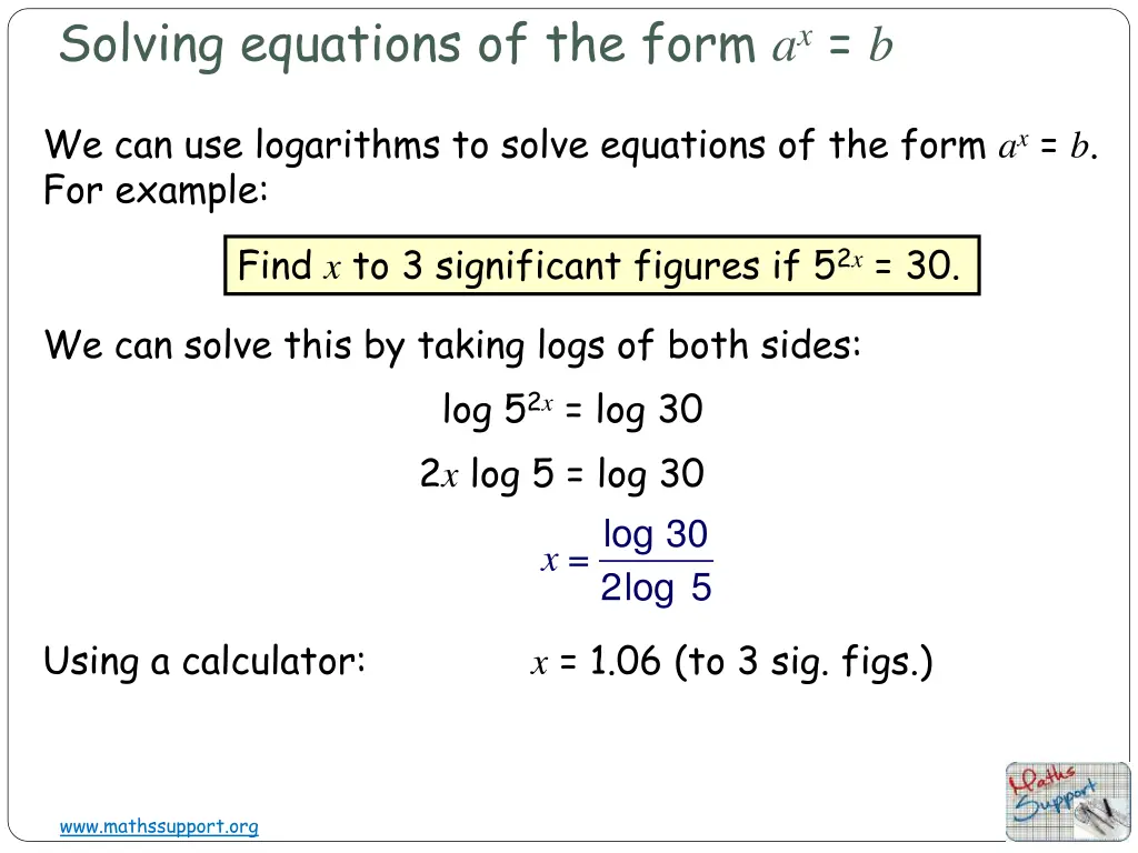 solving equations of the form a x b
