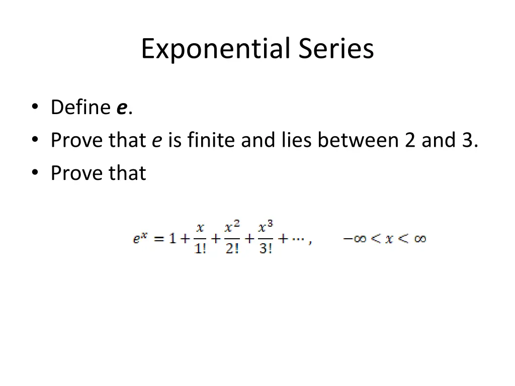 exponential series 2