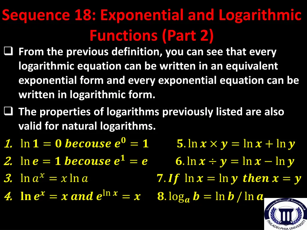 sequence 18 exponential and logarithmic functions 1