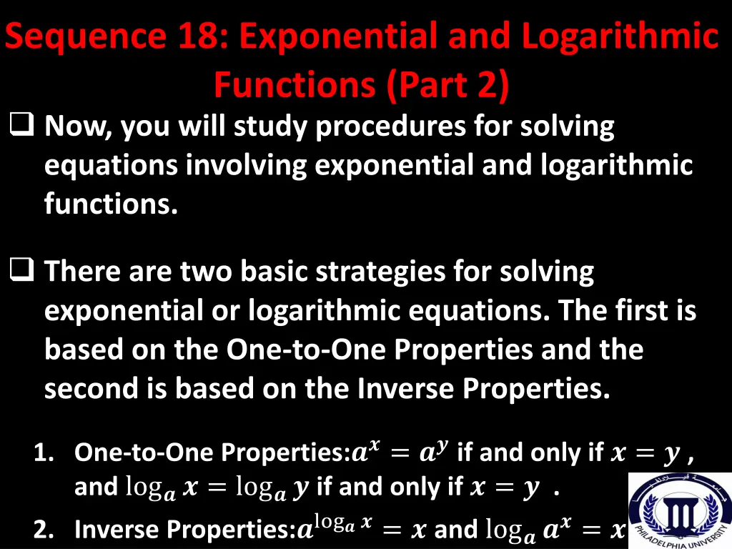 sequence 18 exponential and logarithmic functions 2