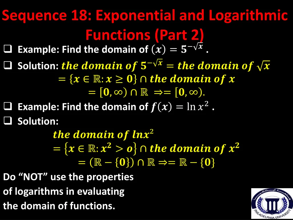 sequence 18 exponential and logarithmic functions 6