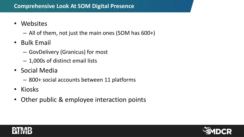 comprehensive look at som digital presence