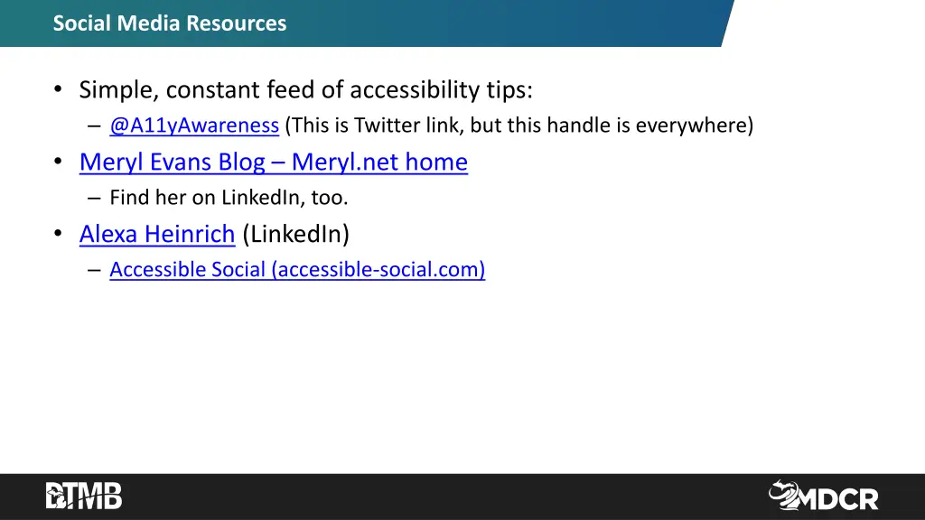 social media resources
