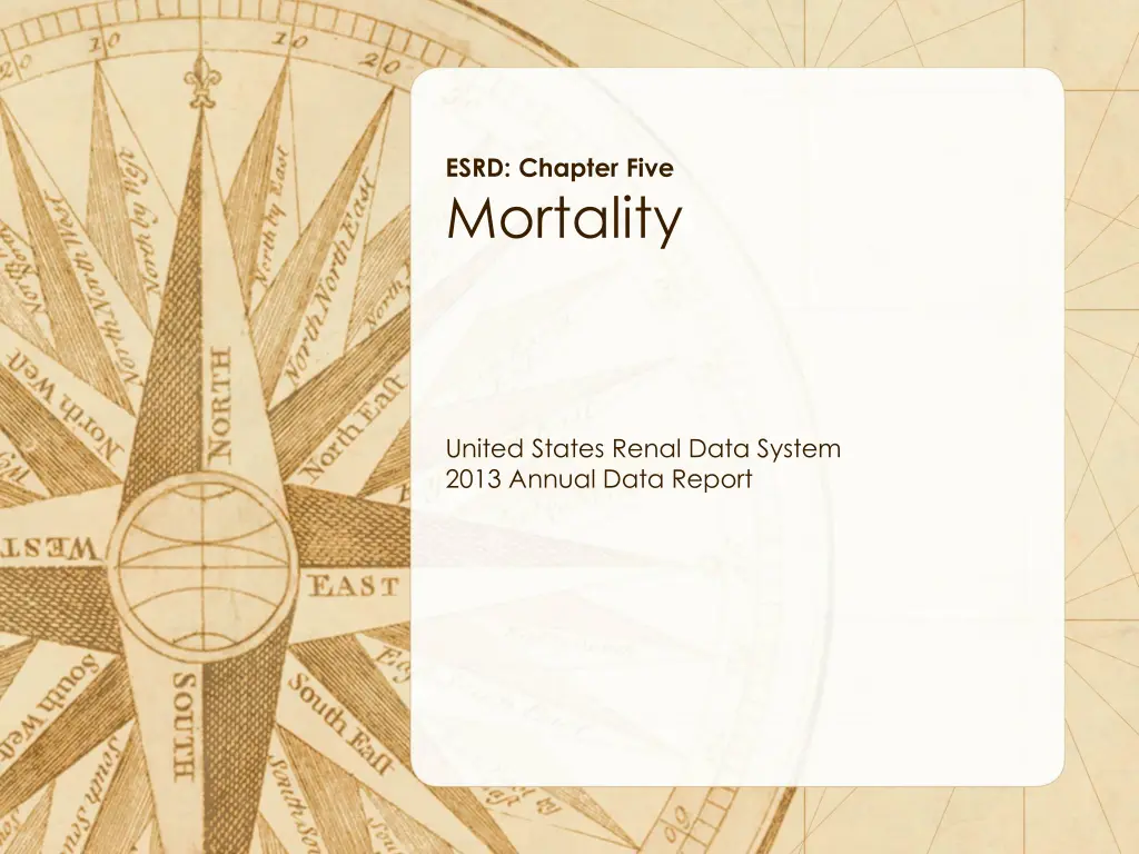 esrd chapter five mortality