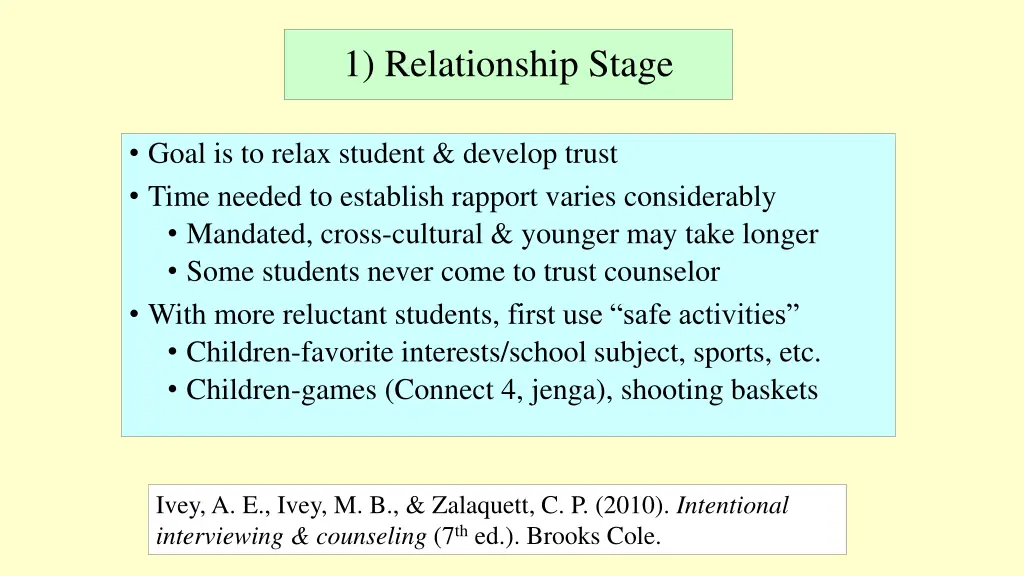 1 relationship stage