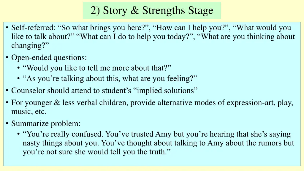 2 story strengths stage
