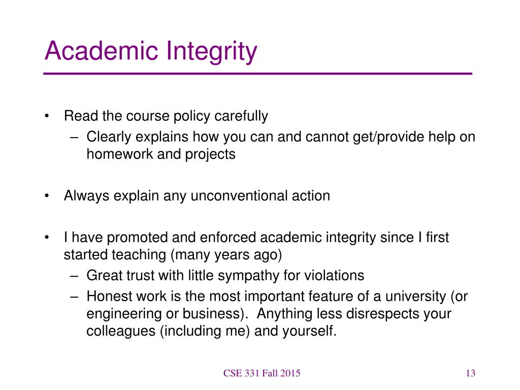 academic integrity
