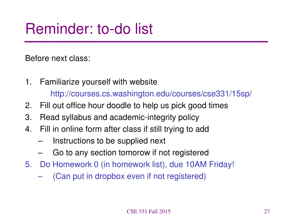reminder to do list