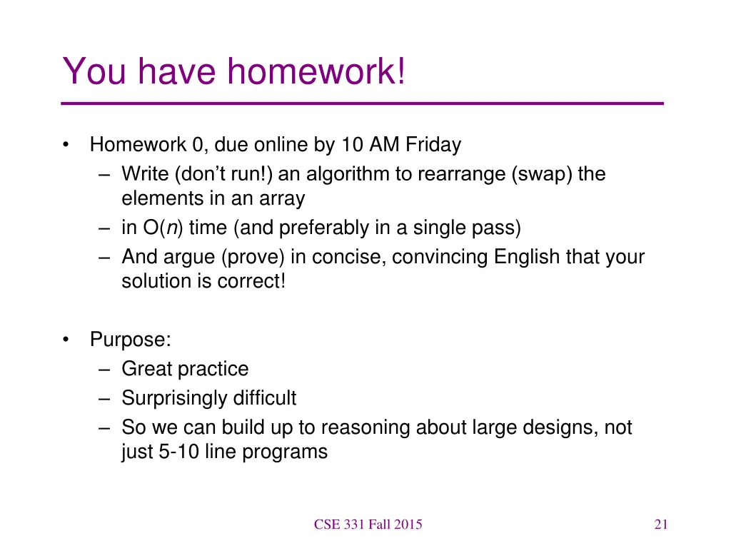 you have homework