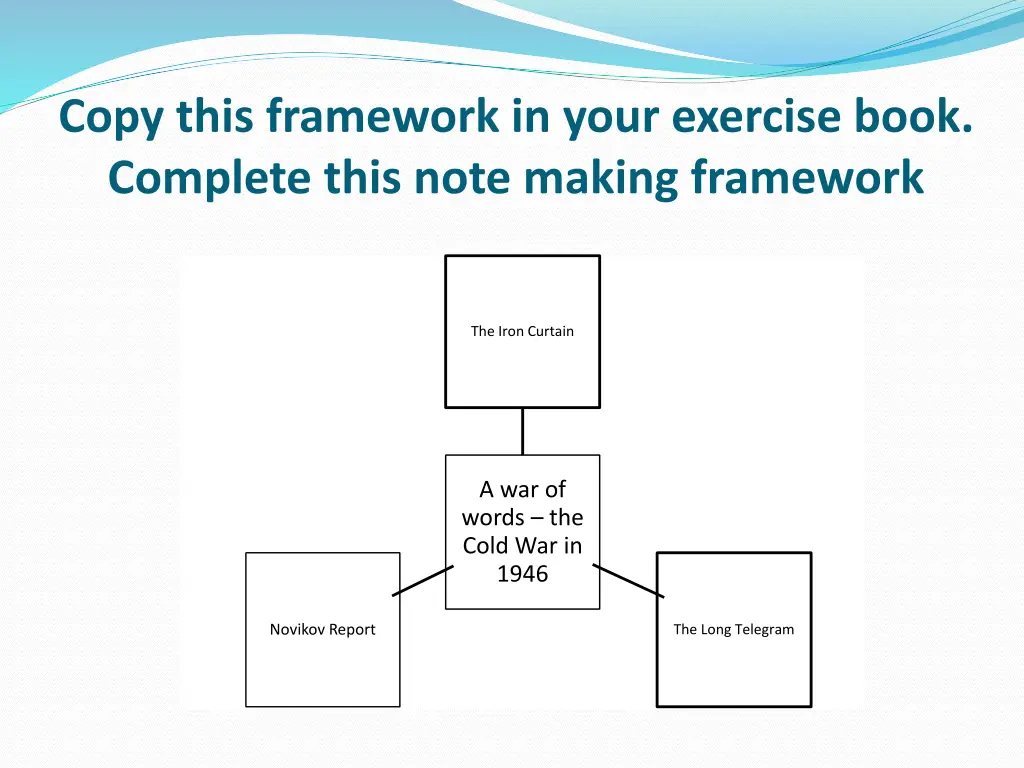 copy this framework in your exercise book