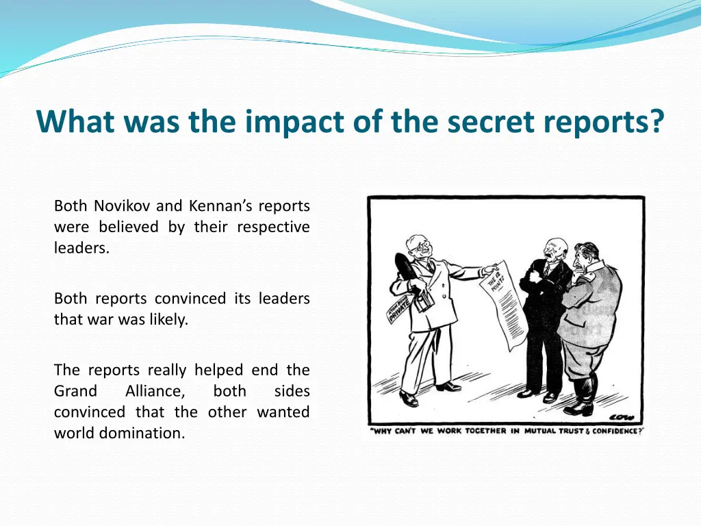 what was the impact of the secret reports