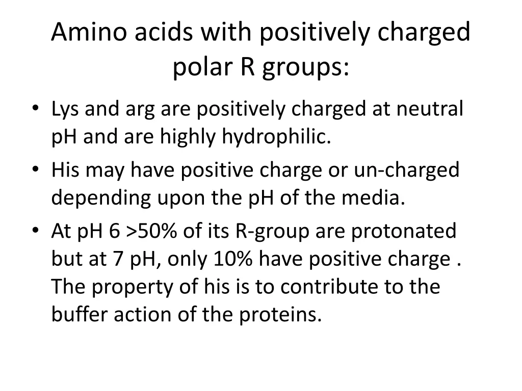 amino acids with positively charged polar r groups