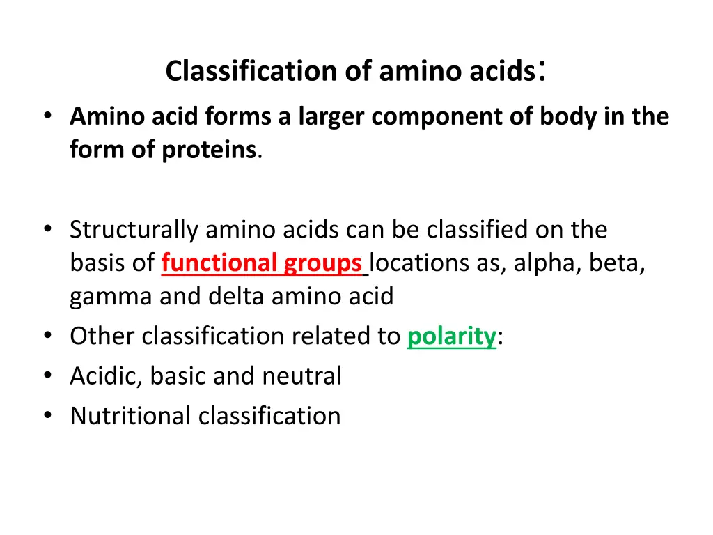 classification of amino acids amino acid forms