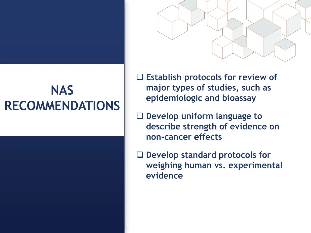 establish protocols for review of major types