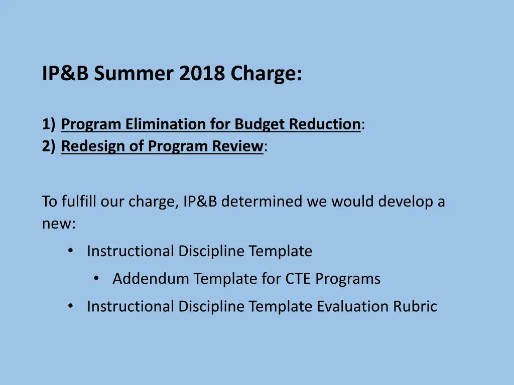 ip b summer 2018 charge