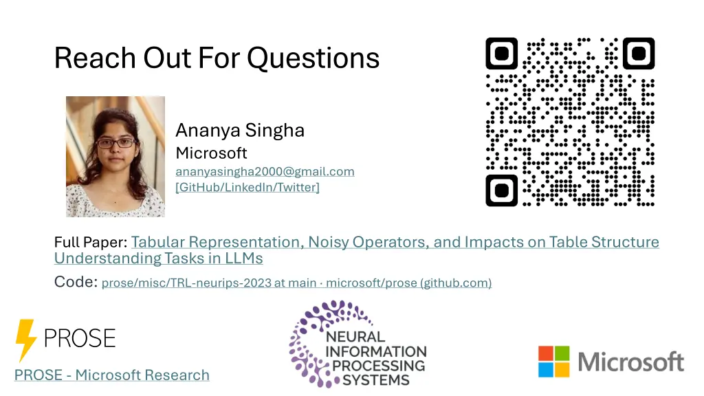 reach out for questions
