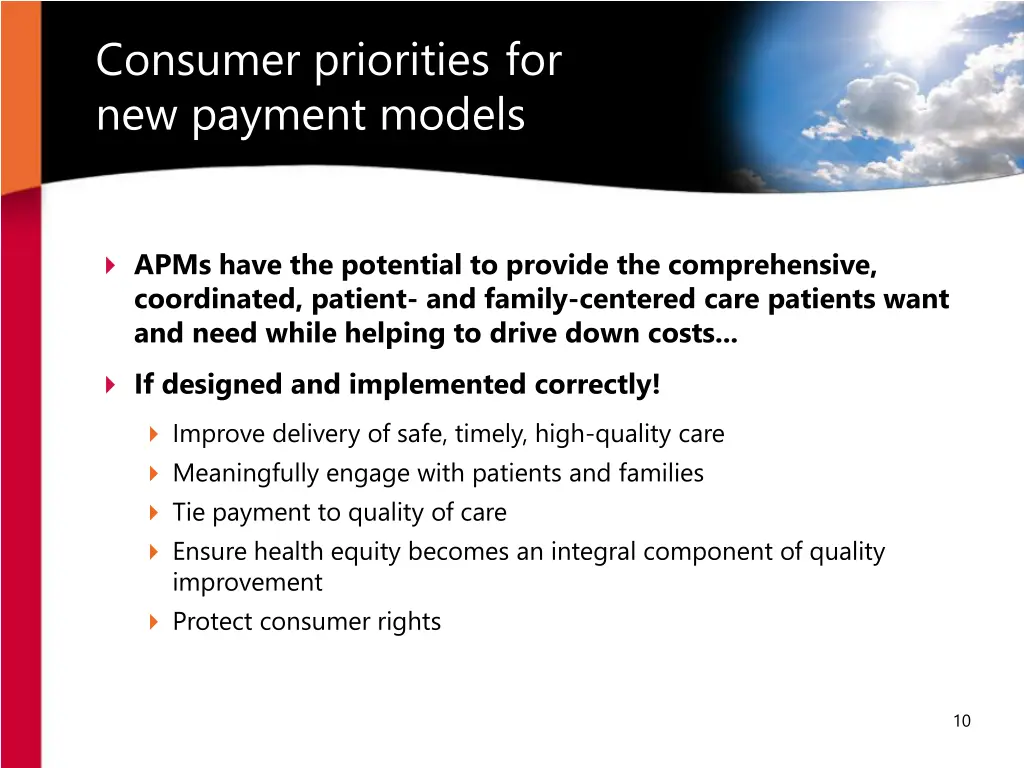 consumer priorities for new payment models