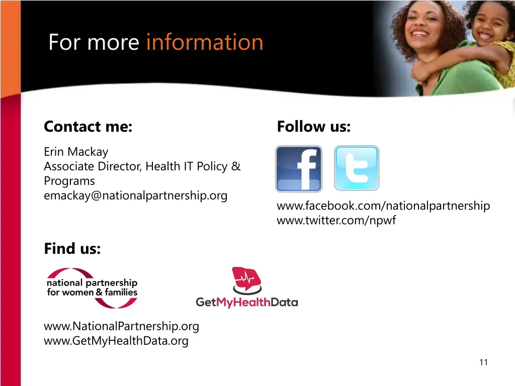 for more information