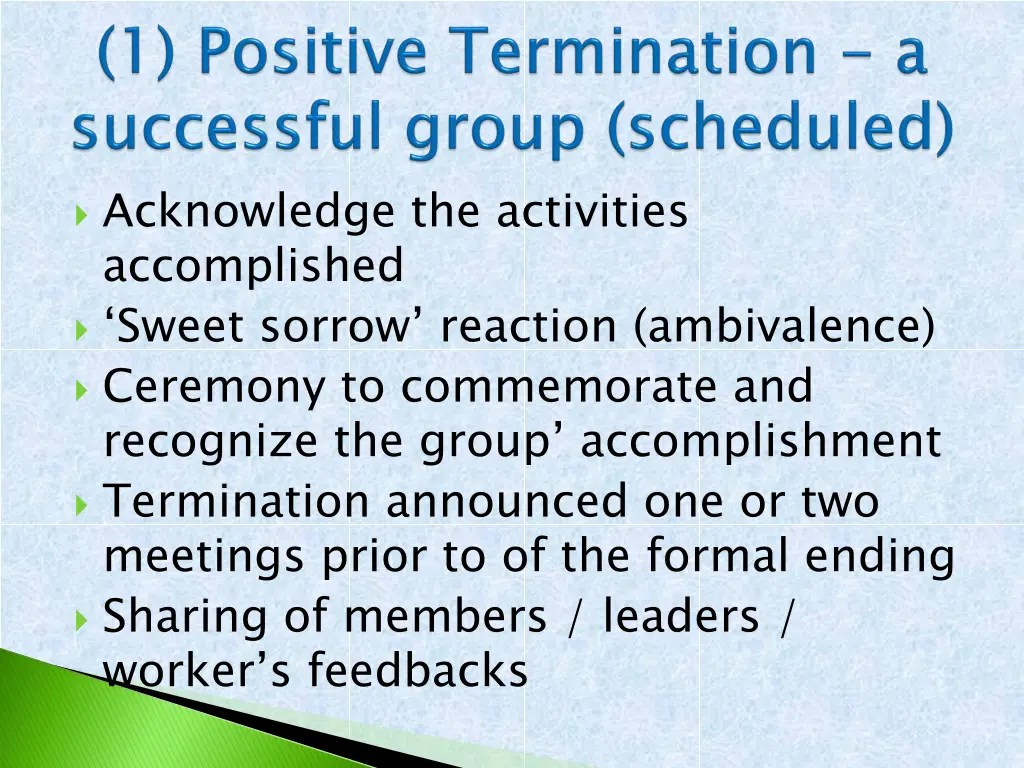 acknowledge the activities accomplished sweet