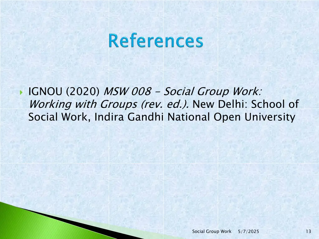 ignou 2020 msw 008 social group work working with