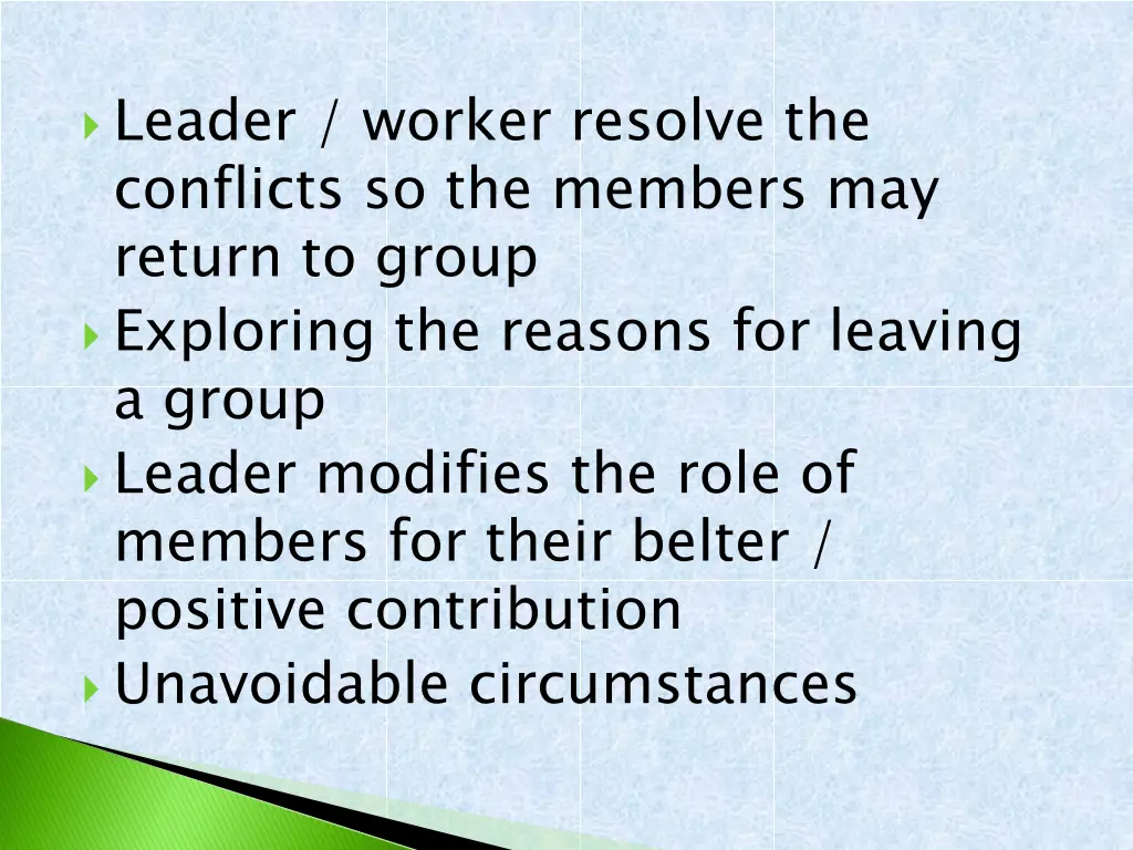leader worker resolve the conflicts